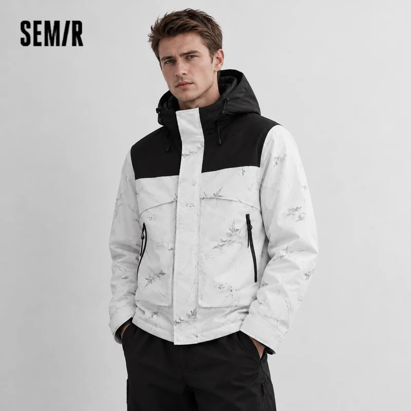 Semir Men Down Jacket Waterproof Windproof Stain Resistant Hooded Design Outdoor Protection 2026 Winter Everyday Style