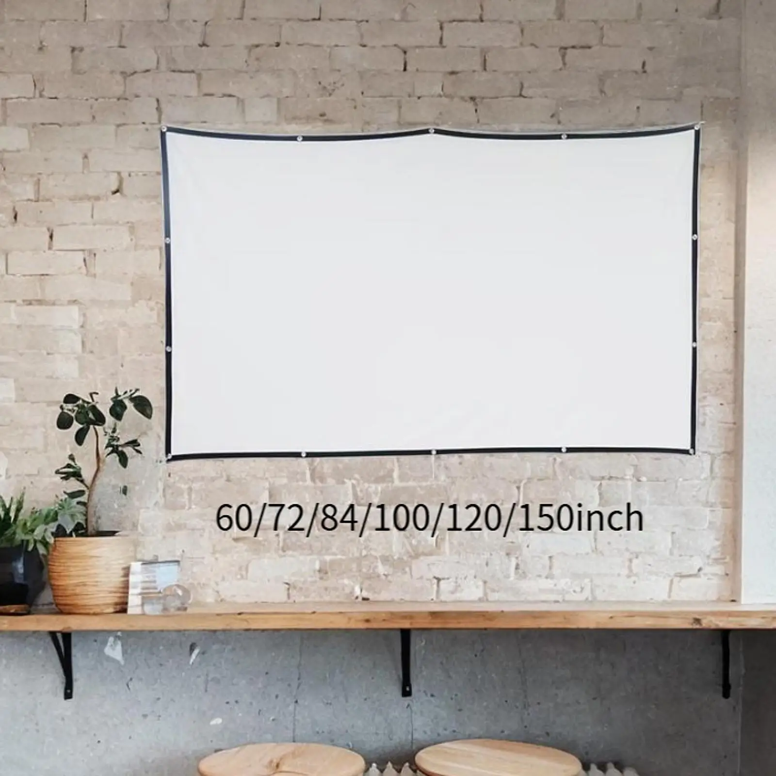 16:9 접이식 프로젝터 스크린 다기능 주름 방지 휴대용 세척 가능 공개 디스플레이용 경량 간단한 조립