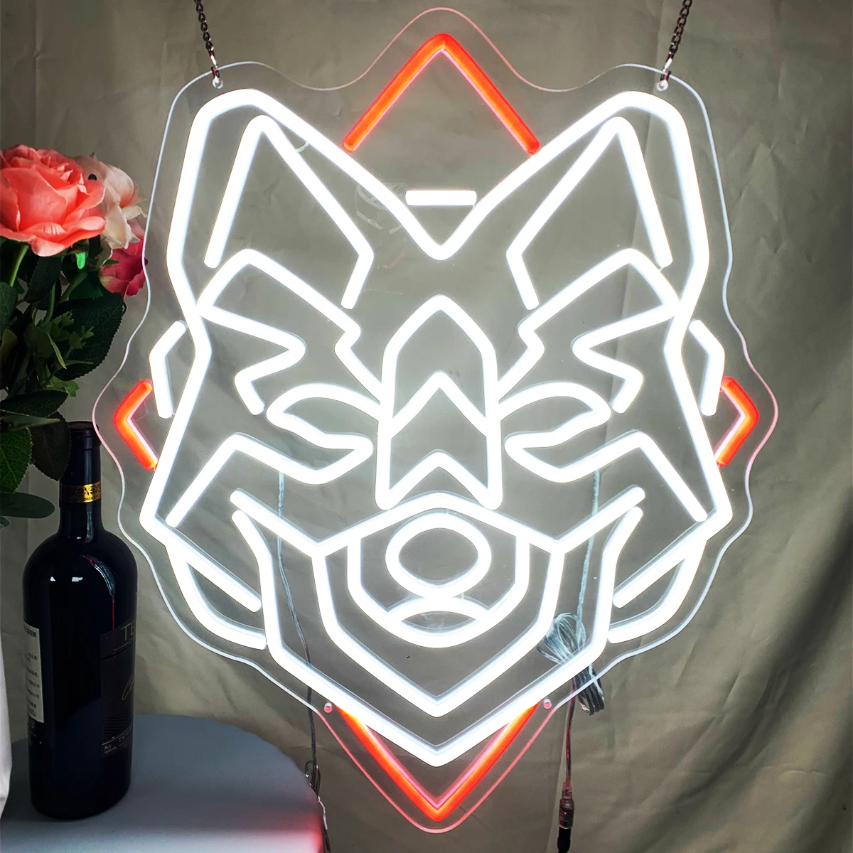 Wolf shaped neon sign are suitable for bars and entertainment venues to create an atmosphere and make parties more lively