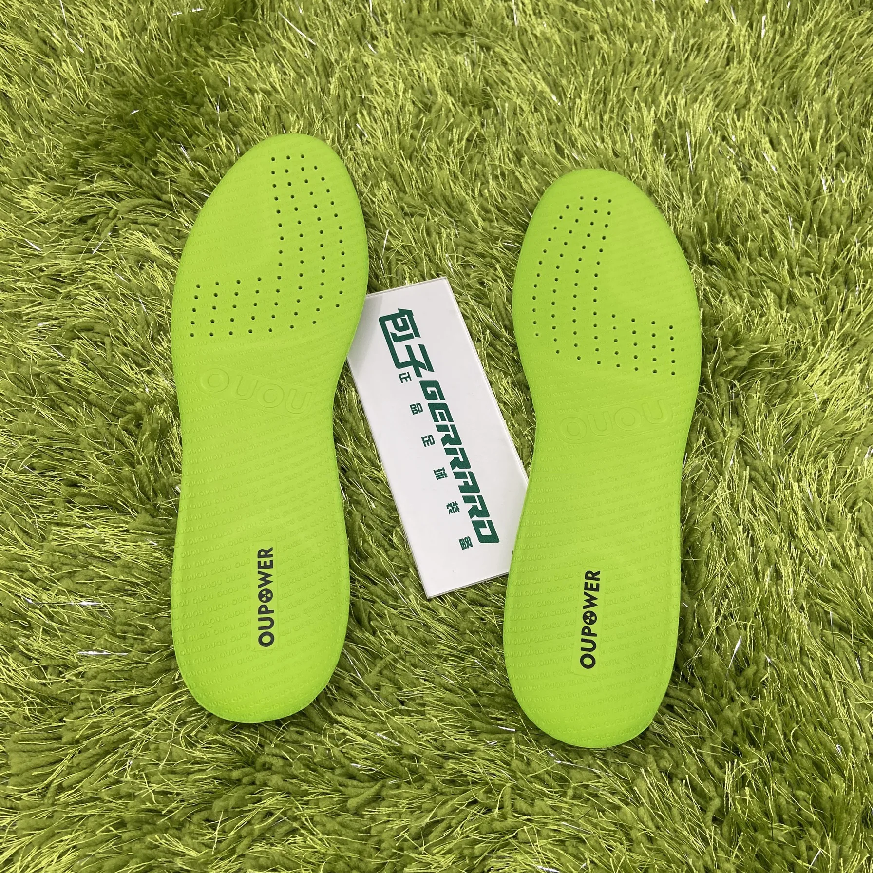 OUPOWER Professional Football Shoes Insoles Poron Shock Absorption Anti-slip Wear-resistant Sports Shoe Inserts