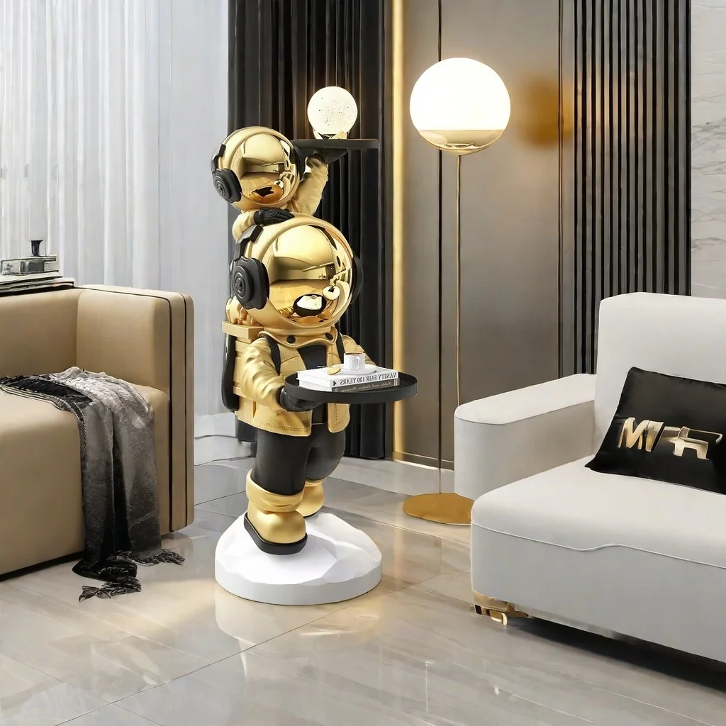 Astronaut Large Floor-Standing Ornament Home Decor Living Room Tv Cabinet Tray Spaceman Housewarming Gift