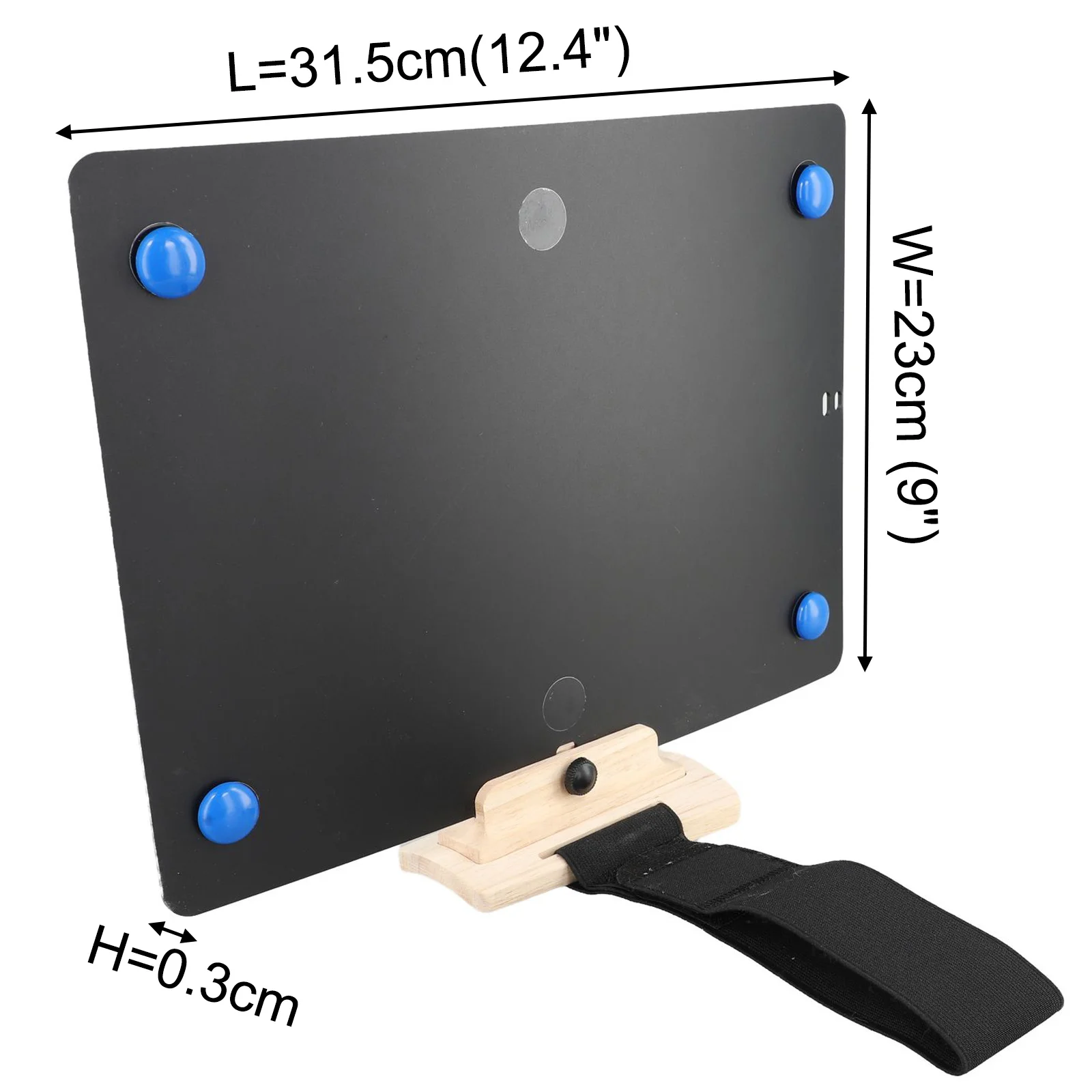 Adjustable Elastic Band Support Marching Lyre Stand Solid Wood Base Lightweight Sturdy Materials PVC Spectrum Board