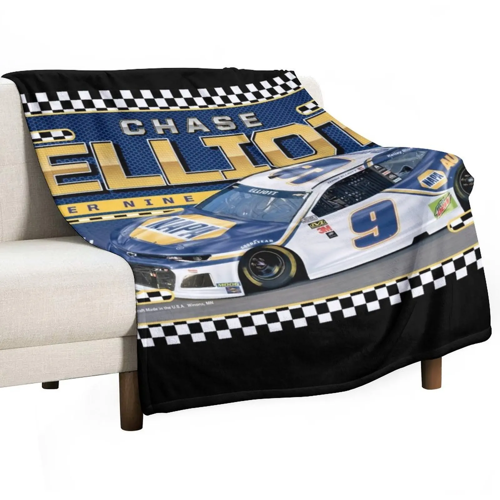 Nascar Chase Eliott Championship Throw Blanket Blankets For Bed warm winter Soft Beds Blankets