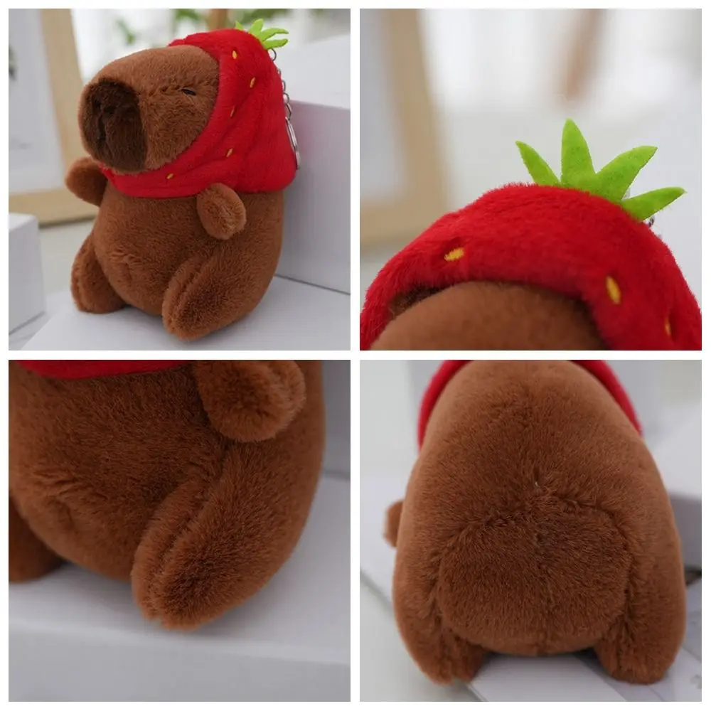 Multicolor Simulation Capybara Pendant Cute Toy Cartoon Capybara Headgear Capybara Doll Soft Accessories Fluffty Animal Doll