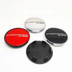4pcs 59mm 53mm Car Wheel Center Caps Hub for W Work Emotion T1S F2S D3S W4S V5S Rims Cover Emblem Badge Black Chrome