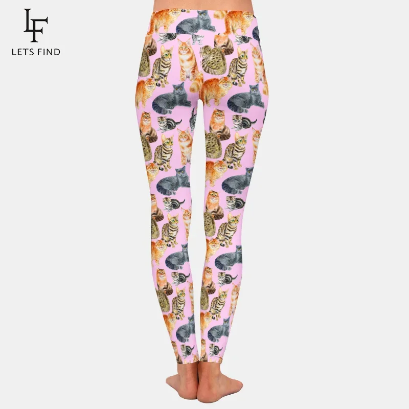 LETSFIND-mallas de cintura alta para mujer, Leggings cómodos, suaves e informales, con estampado de perros, novedad