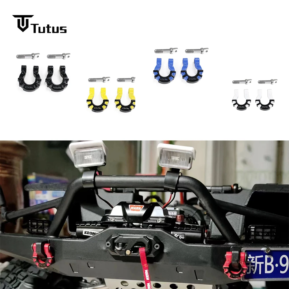 Metal front and rear bumper towing hook, towing ring, suitable for 1/8 1/10 RC crawler cars TRX4 TRX6 Scx10 D90