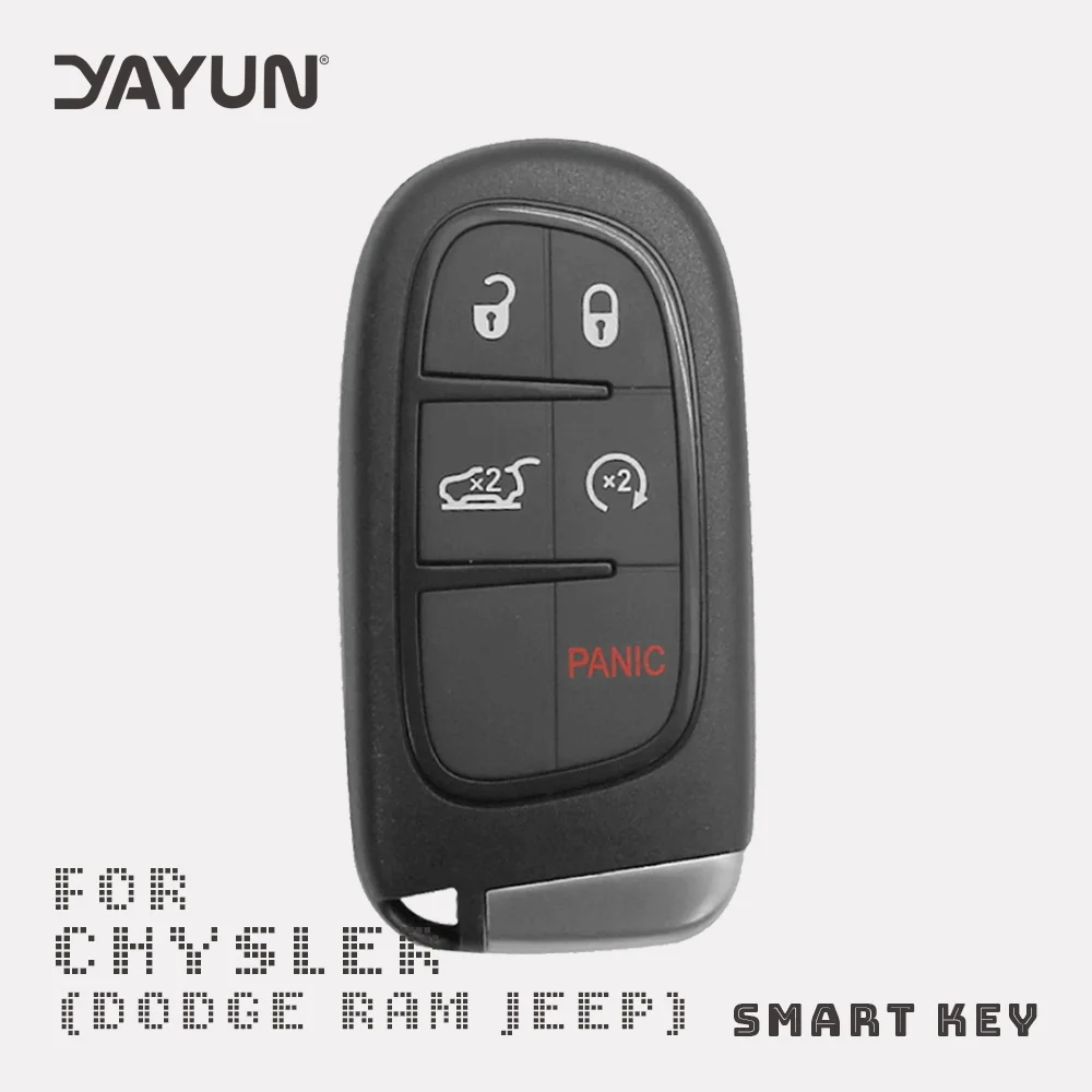 YAYUN Remote Key Fob Shell ForJeep Grand Cherokee Renegade ForChrysler 200 300 ForDodge RAM 2+1/ 3+1/ 4 / 4+1 5 Button Fob Case