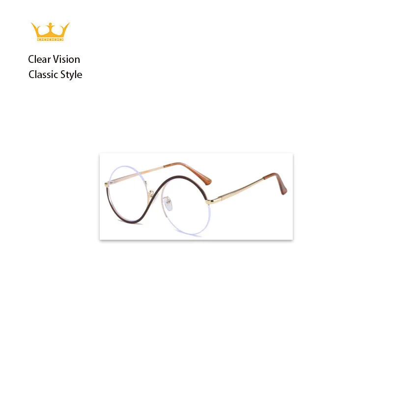 

2025 New Style Sense of Design Optical S Shape Half Frame Daily Women and Men Prescription Lens