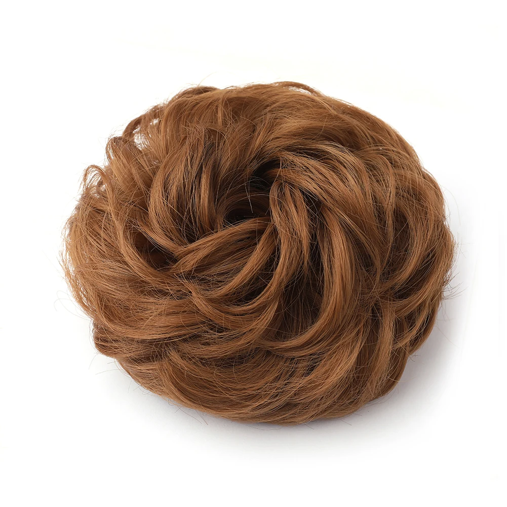 Großes, unordentliches Dutt-Haarteil, gewellt, lockig, Haargummis, synthetischer Chignon, Pferdeschwanz, Haarverlängerungen, gefälschter Chignon, Hochsteckfrisur-Haarteile für Frauen