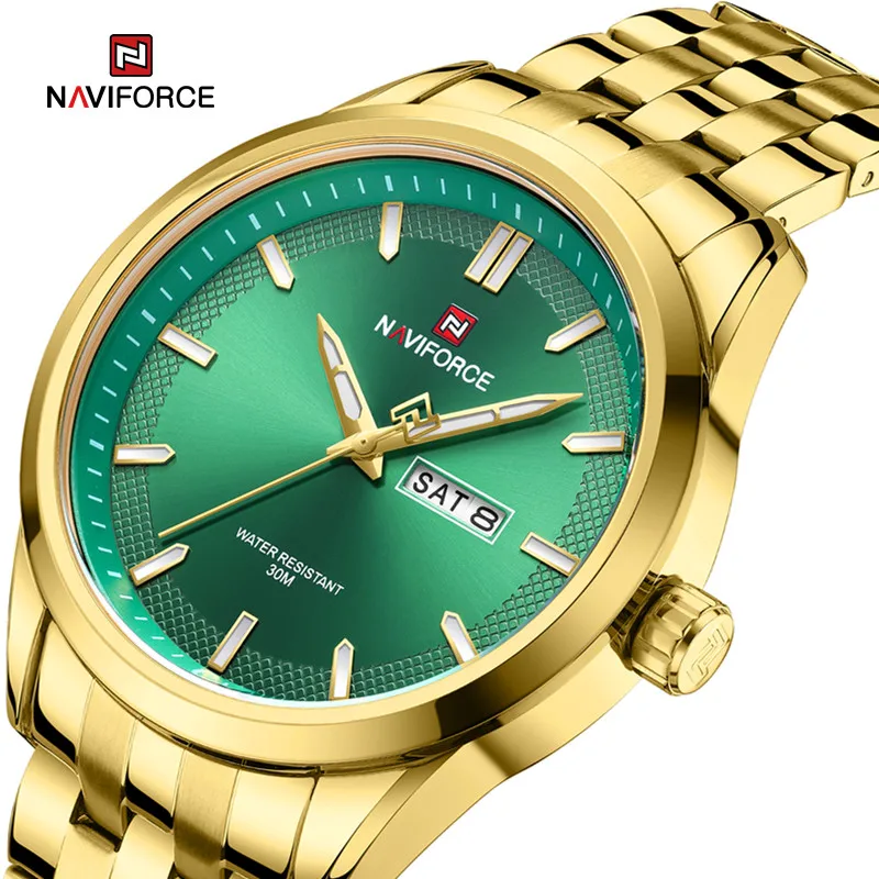 

Top Brand NAVIFORCE Luxury Watch for Men Waterproof Quartz Wristwatches Stainless Steel Strap Business Casual Clock Reloj Hombre