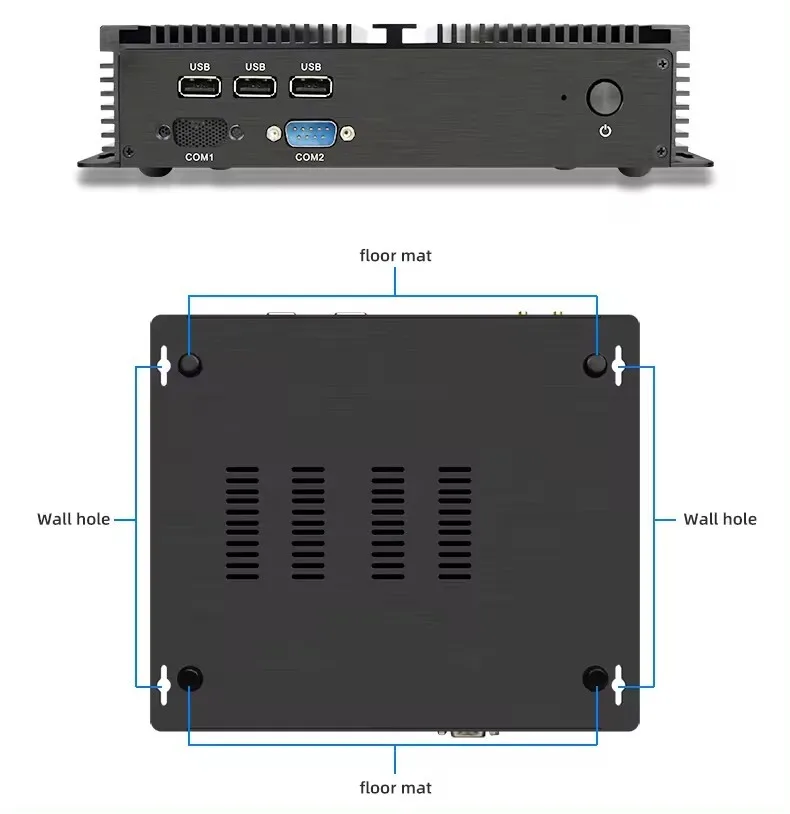 ZXIPC Mini PC Computer Intel Core i7-10850H Windows 11 Pro 10 Linux System Unit Industrial Control ITX RS232 6COM WiFi Bluetooth