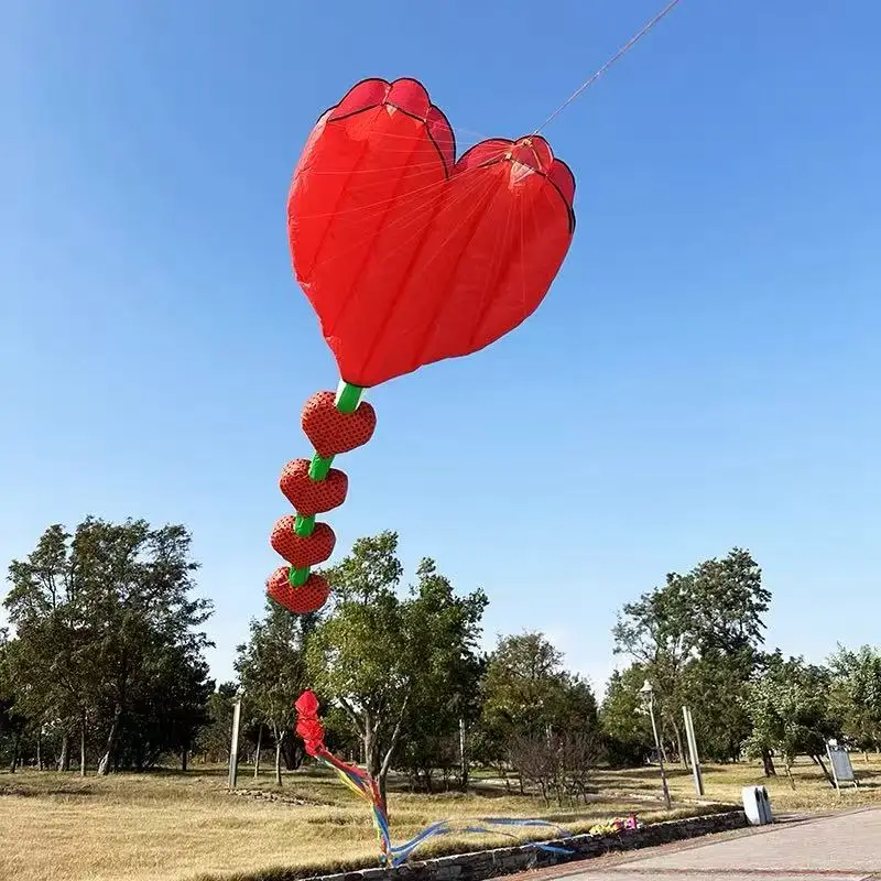 new-heart-kites-flying-soft-nylon-fabric-for-adults-kites-parafoil-dragon-fly-toys-beach-kites-inflatable-octopus-kites-rope-koi