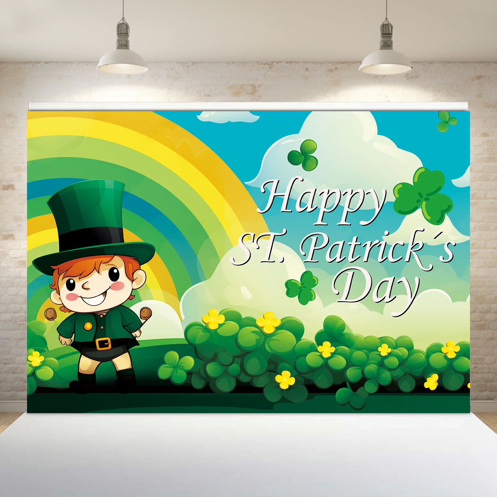 

1PCS 100x150cm St. Patrick'S Day(14) Theme Backdrop,Photography Background,Used To Gifts,Activities Or Other Party Decoration