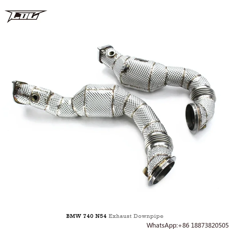 Exhaust Downpipe For BMW TH7 730/740 N54 F02 3.0T 2009-2015 Stainless Steel High flow catted downpipe Automobile Exhaust System