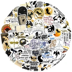 10/30/50/100PCS Fantasy Fourth Wing Novel Anime Stickers Cartoon Decals Skateboard Laptop Motorcycle Car Waterproof Sticker Toys