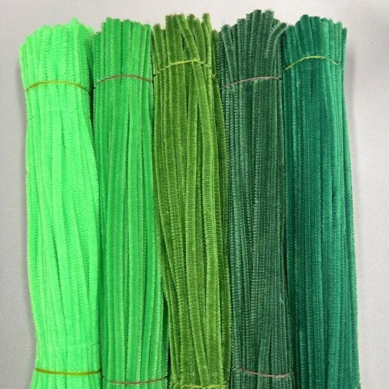 100pcs Chenille Stems Toys DIY Strips Twist Bar Anvil Wire Craft Pipe Creative Hobby Children Plush Stick Chenille Sticks