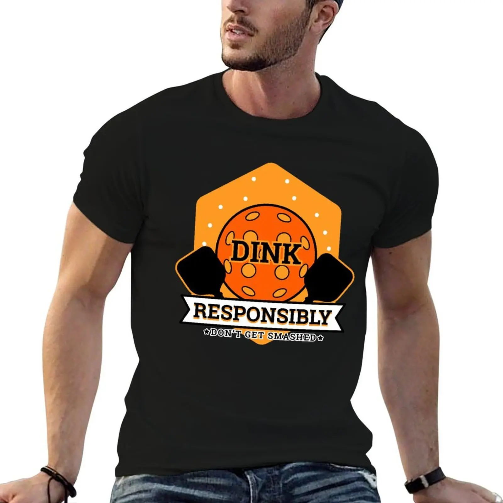 Dink Responsibly | Pickleball Gifts | clothing Dad Grandpa Sayings Gifts for Men Gifts for Women Mom T-Shirt