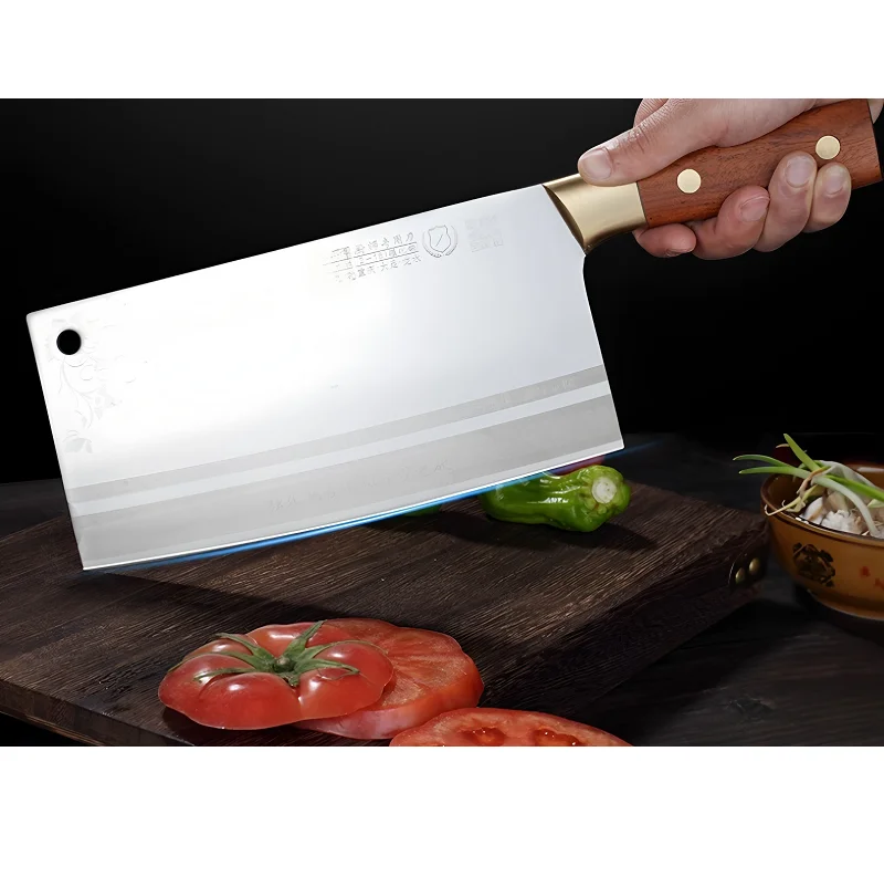 Highly recommended!Traditional hand crafted kitchen knife 9Cr 90Cr forged stainless steel sharp blade meat slicing shreding Lady