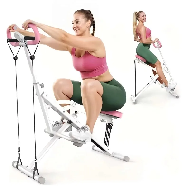 Home Gym Horse Riding Multifunction Squat Trainer Rowing Machine Exercise Bike Full Body Workout Equipment for Indoor Fitness