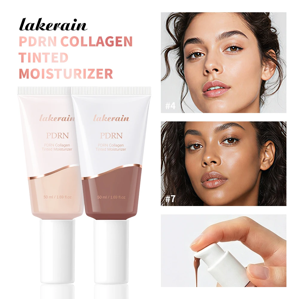 PDRN Collagen Tinted Moisturizer Long-lasting Blemish Coverage Deep Nourishes Even Complexion Silky Smooth Texture Moisturizer
