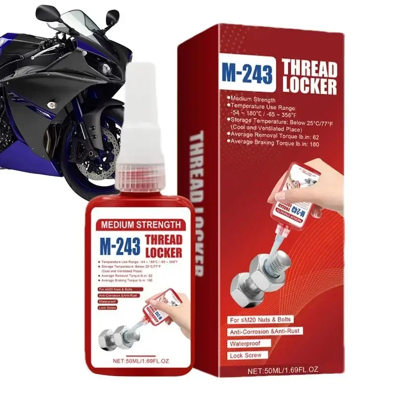 Medium Strength Threadlocker Blue Threadlocker Adhesive 242 Thread Locker Blue Screw Glue Agent Anaerobic Glue Anti-loose