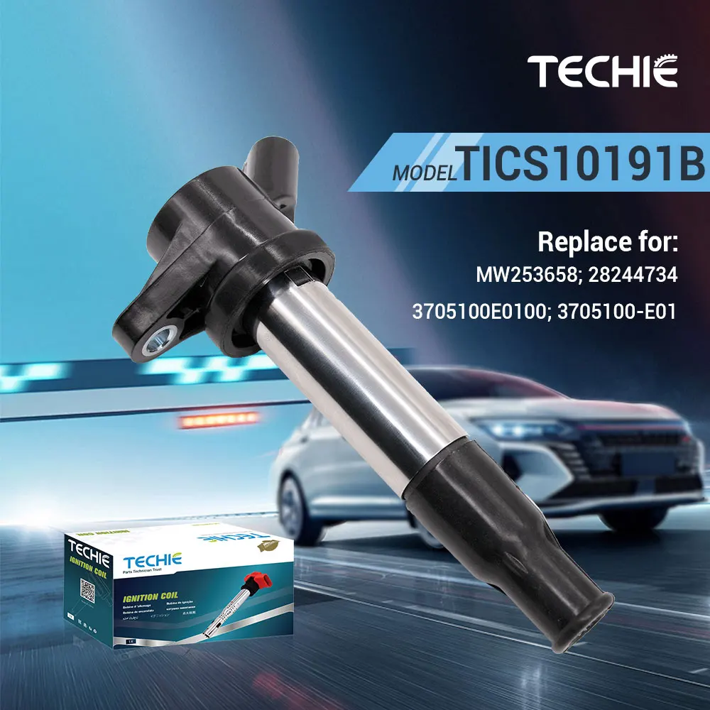 

1PC Ignition Coil TICS10191B Replace for 28244734 3705100-E01 3705100-E01-00 3705100E0100 DQG1930AN MW253658 Fit for DFSK K07