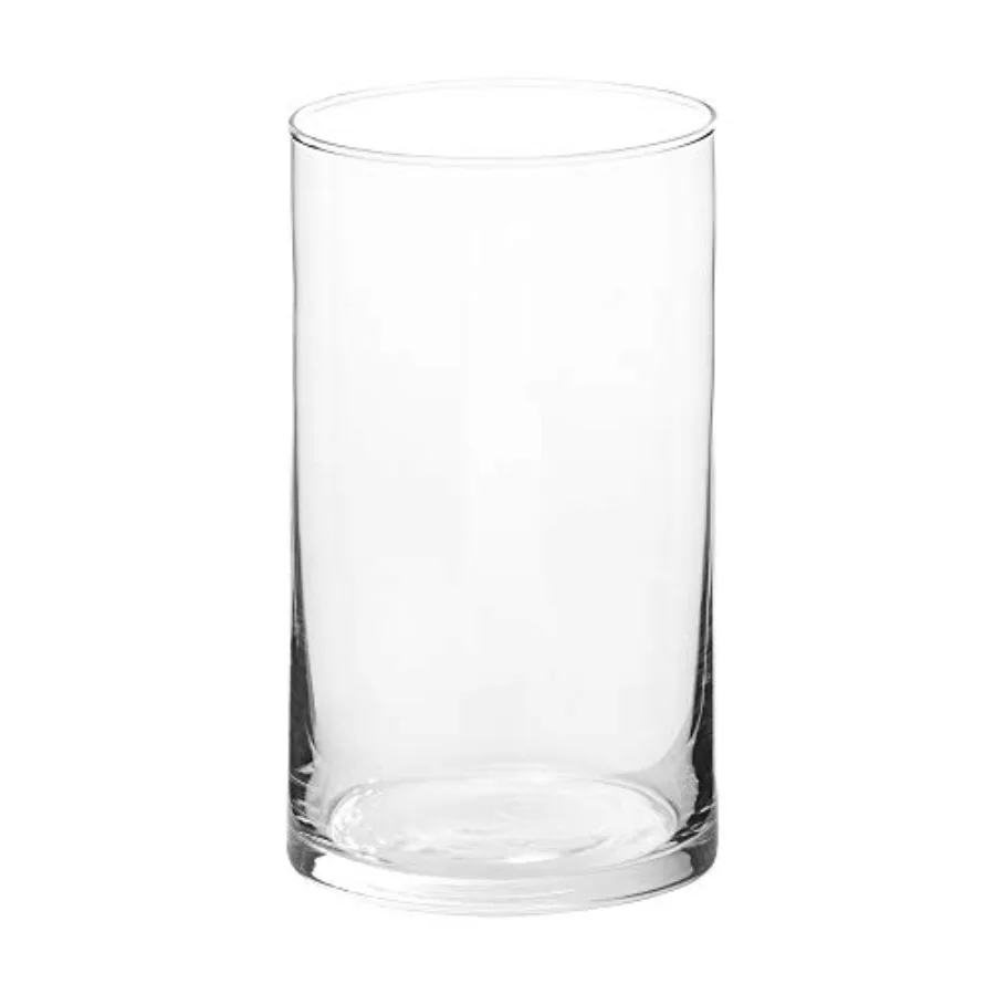 Cylinder Glass Vase with Flower Guide Booklet