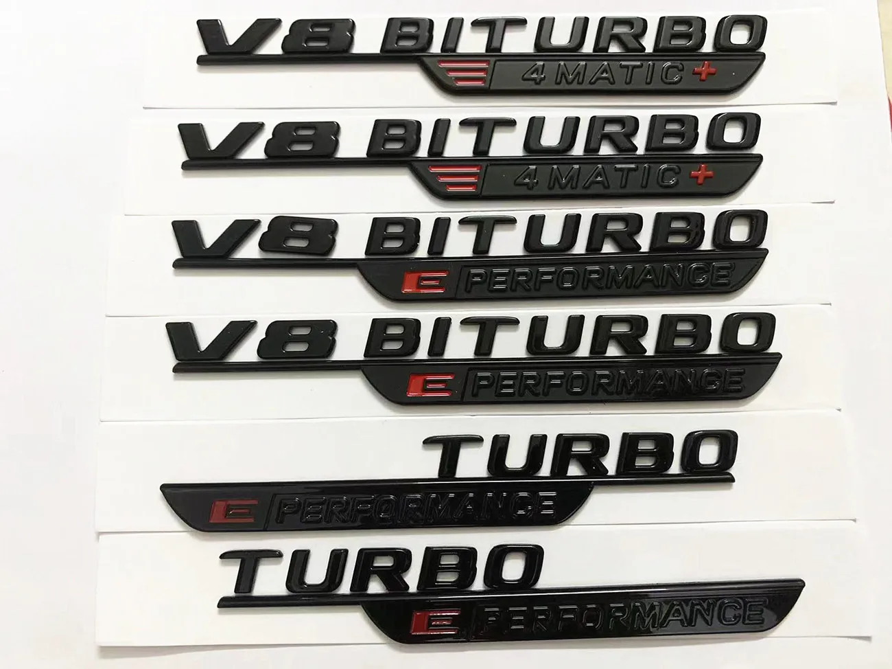 

3D для Mercedes Benz V8 BITURBO, боковой значок; наклейка на модификацию крыла E PERFORMANCE E 4MATIC