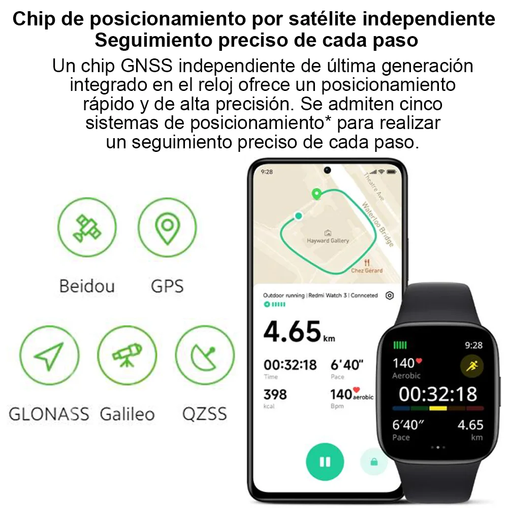 Zegarek Xiaomi Redmi 3, inteligentny zegarek mężczyzna/kobieta, tętno we krwi, połączenie telefoniczne Bluetooth, 1.75 \
