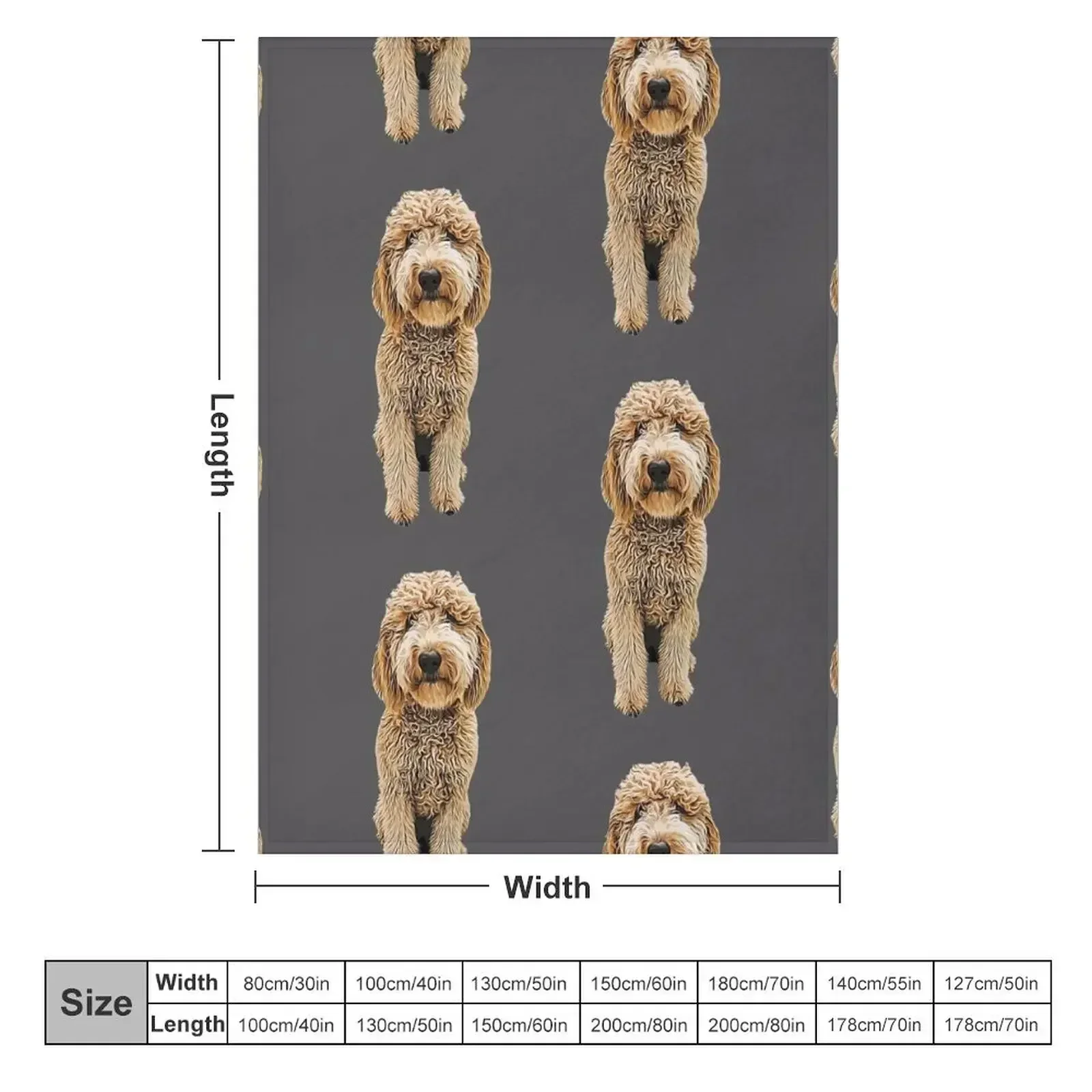Labradoodle Golden Doodle Throw Blanket couch cozy soft plush fuzzy picnic outdoor blanket