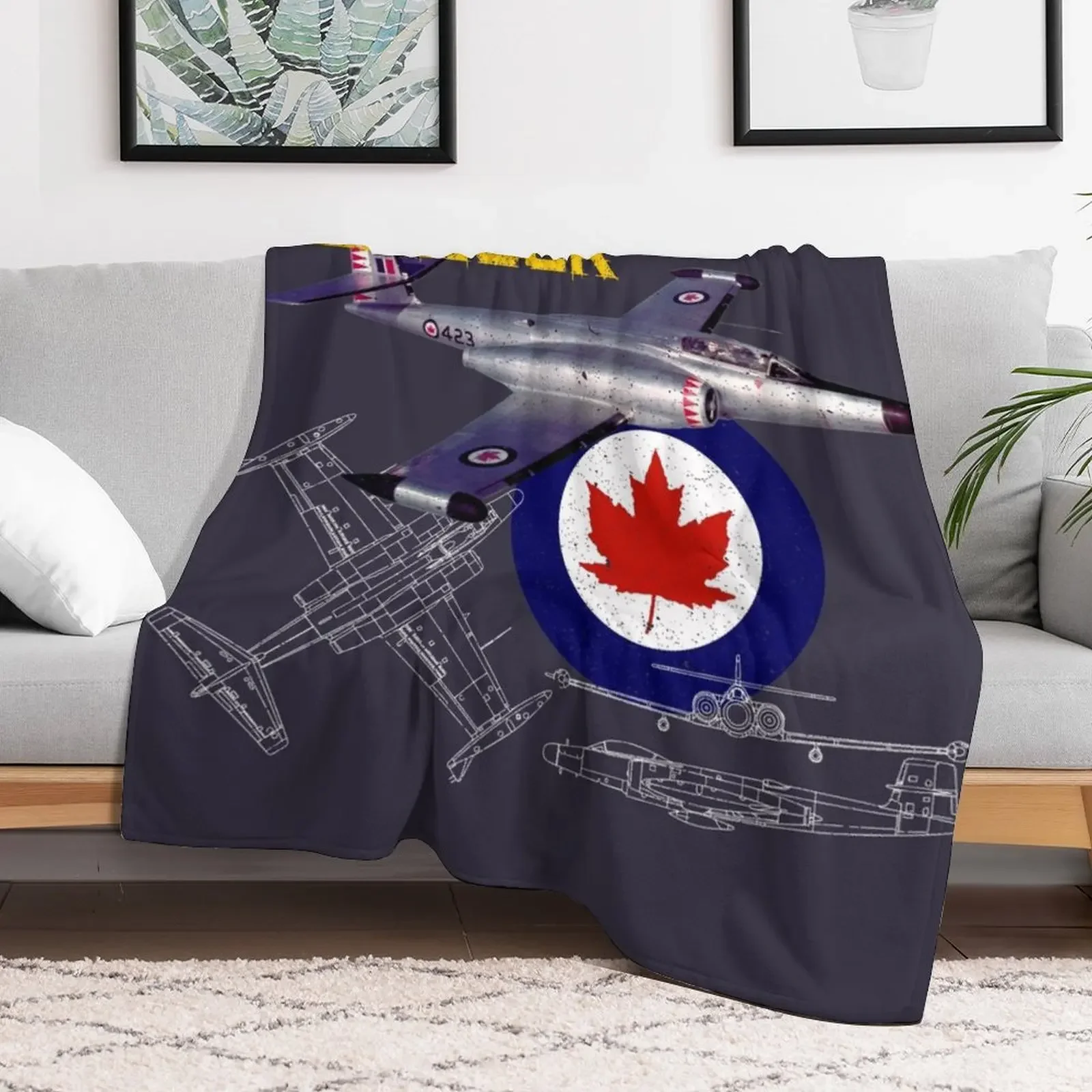 Canadian Avro CF-100 Canuck Throw Blanket For Sofa Thin Soft Big Blankets