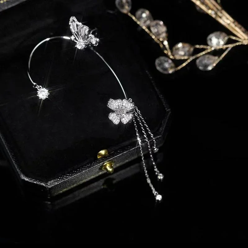 New Butterfly Earrings Without Perforations Sweet Student Jewelry French Simple Accessories For Women Fashion Festival Gifts