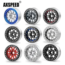 AXSPEED 4Pcs Aluminum Alloy 1.9 inch Beadlock Wheel Rims Hubs for Axial SCX10 CC01 D90 1/10 RC Crawler Car Truck Upgrade Parts