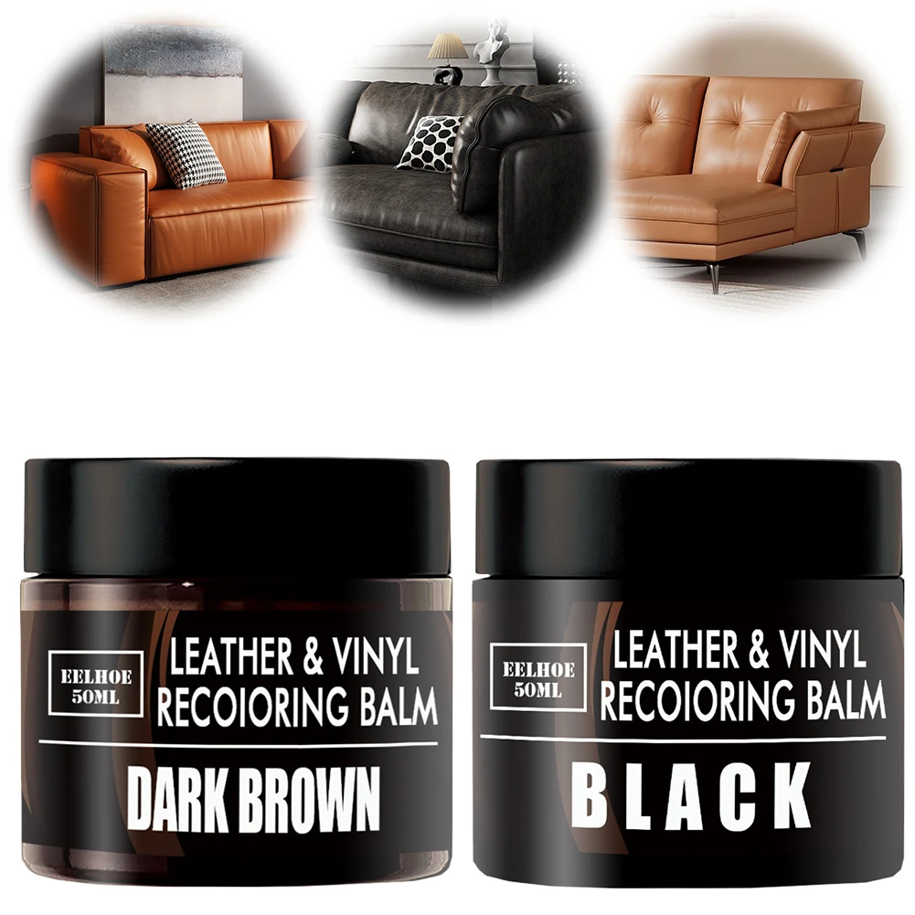 Leather Recoloring Balm Leather Couch Scratch Repair Paint Car Leather Seat Refresher for Couches Furniture Leather Shoes