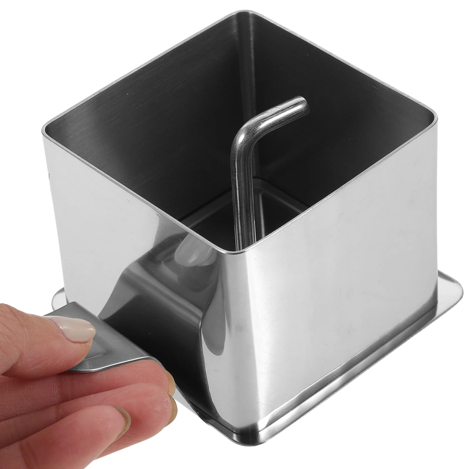 

1 set Square Food Supplement Mold Baking Cake Ring Shaped Silver Rice Snacks Stainless Steel Mousse Maker Mold Kids Sushi Kit
