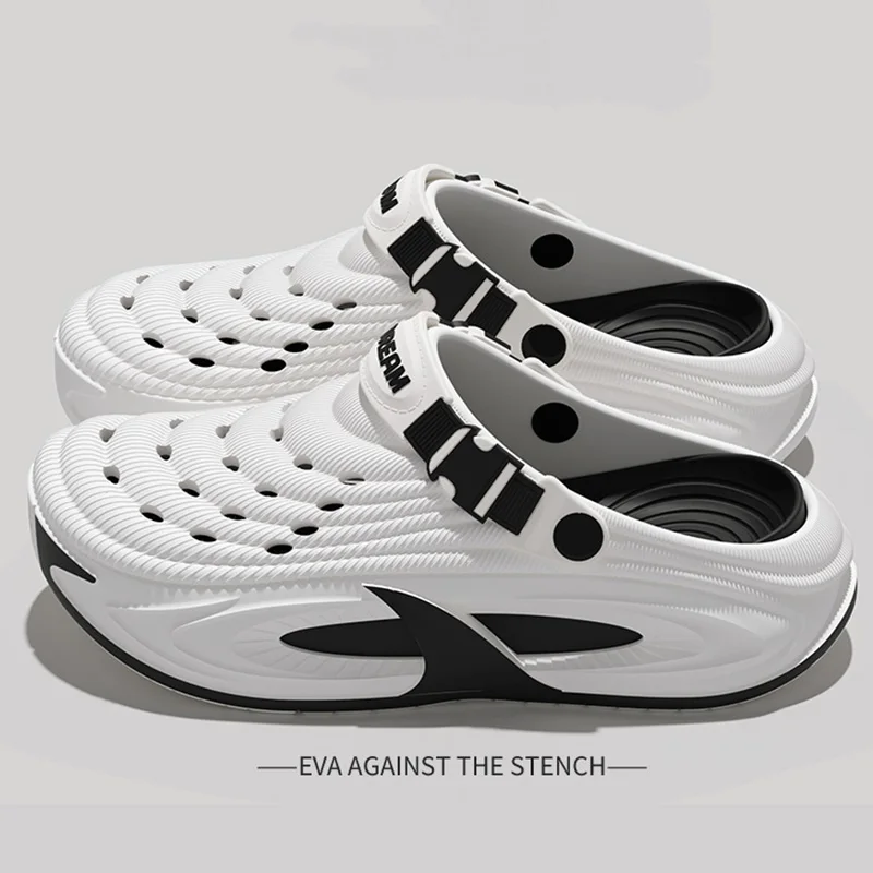 Unisex Summer Platform Sport Sandals Men 2026 Fashion Eva Soft Thick Bottom Clogs Men Outdoor Hollow Out Non Slip Beach Sandles
