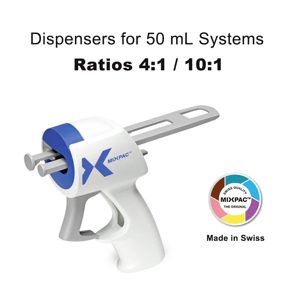 Dental Dispenser 4 1 10 1 for 50ml Cartridge Temporary Crown Material Mixer Applicator Swiss Made Dentist fast shipping