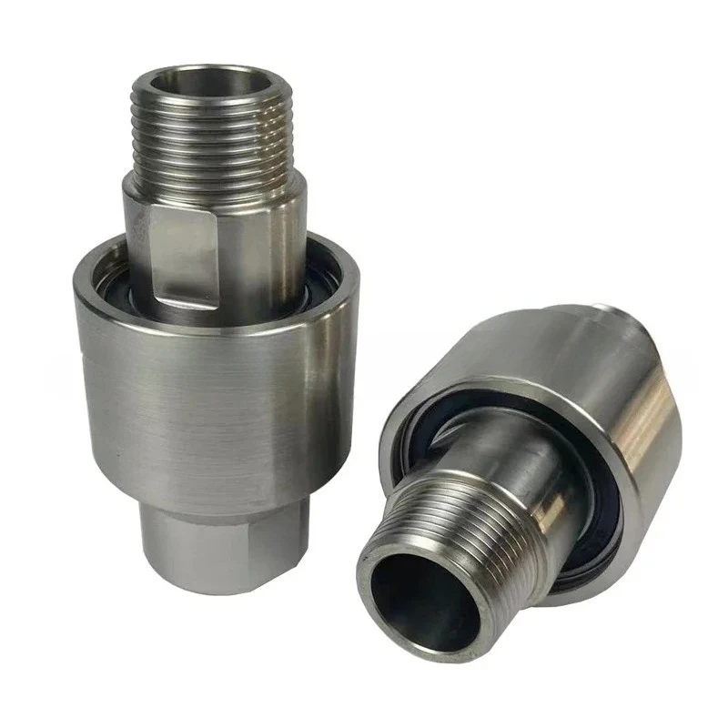 360 degree high pressure stainless steel straight through type external thread at both ends DN20 25 tower crane spray