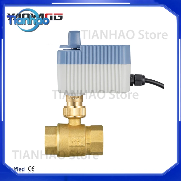 Durable 2 Inch 2-Way IP65 Waterproof Electrical Brass Ball Valve Actuator for 220V 12V 24V 3-Wire 2-Point Control with Manual