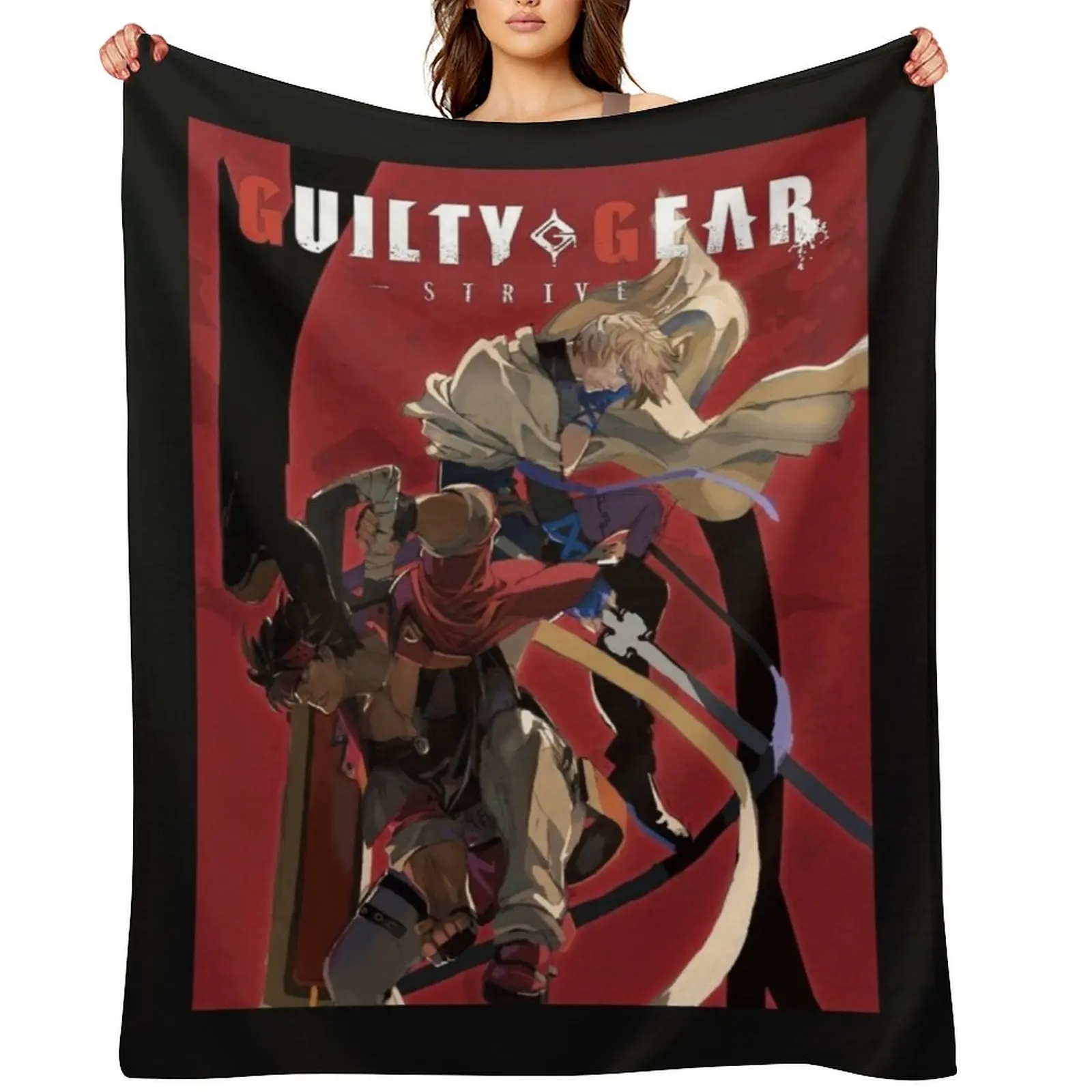 

Guilty Gear Strive Throw Blanket Large christmas gifts for winter cosplay anime Blankets
