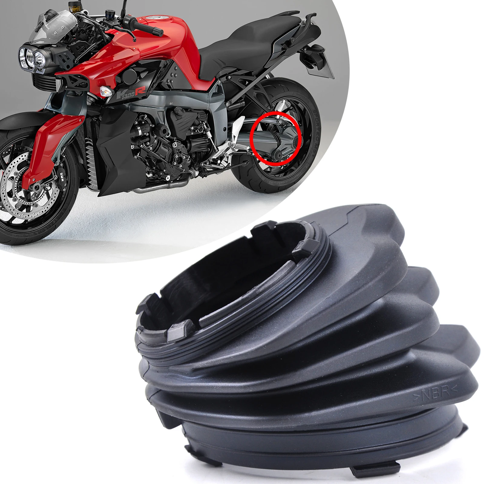 Panical Is Suitable for BMW K1200 K1300R S RS GT 2003-2015 Engine Transmission Shaft Dustproof Rubber Dustproof Sleeve