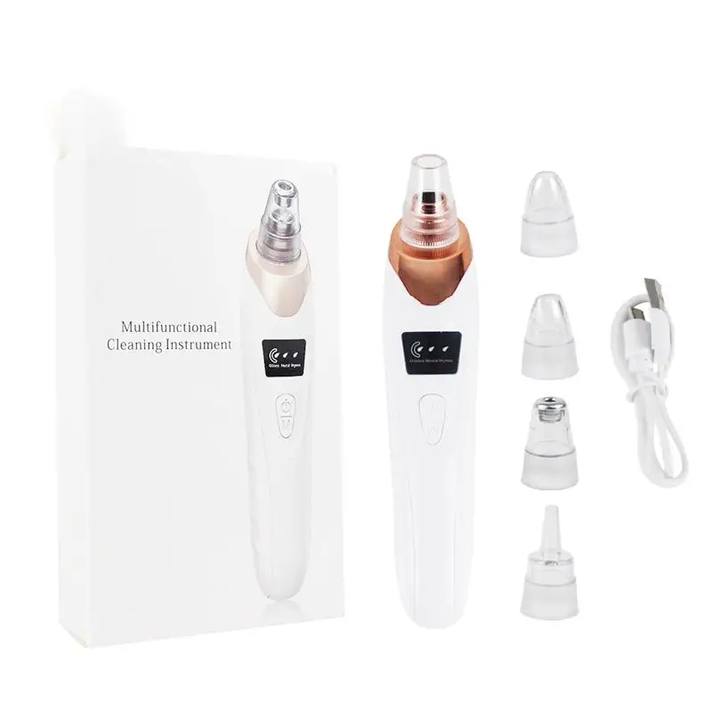 Plugue usb diamante dermoabrasão peeling cravo acne poros remover cuidados com a pele facial máquina de beleza vácuo massagem facial para mulher