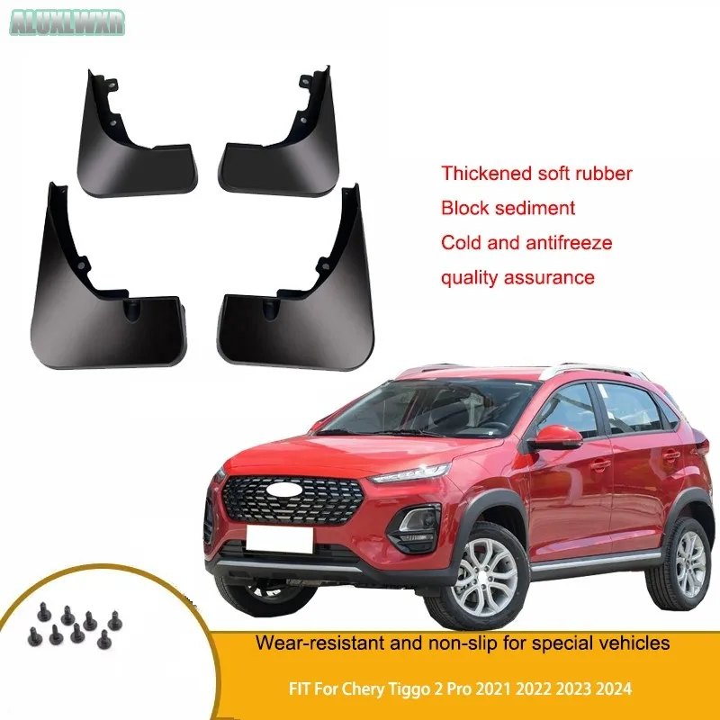 

Mudguards Mud Flaps Splash Guards Fender Protector Cover Auto FIT For Chery Tiggo 2 Pro 2021 2022 2023 2024 Car Accessories