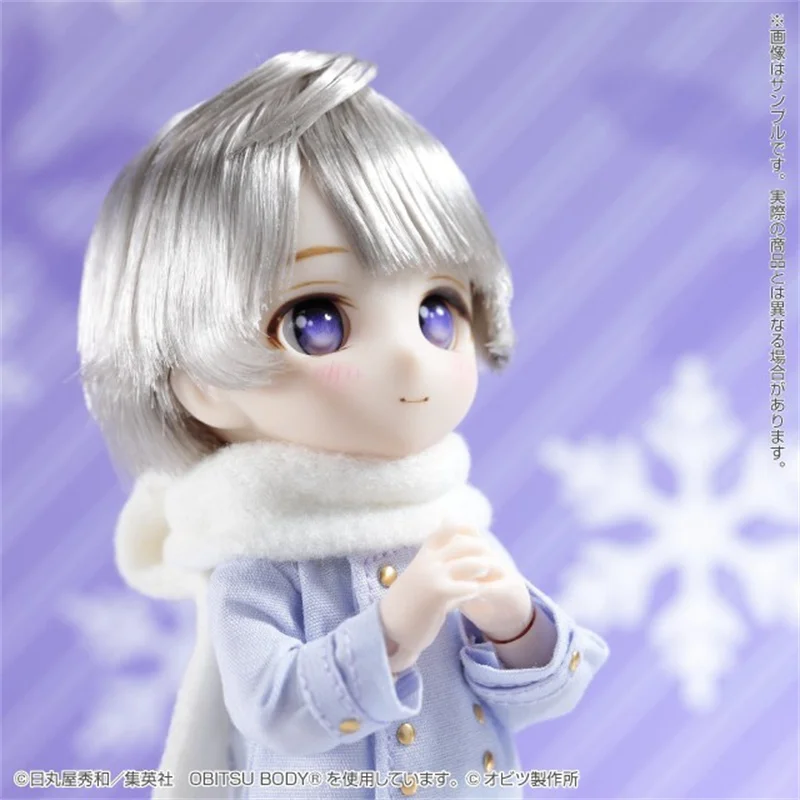 Genuine 13cm World Star Anime Figure Bjd Doll With Blue Cloths White Scarf Diy Change Clothes Animation Figurine Ornamnet Collec