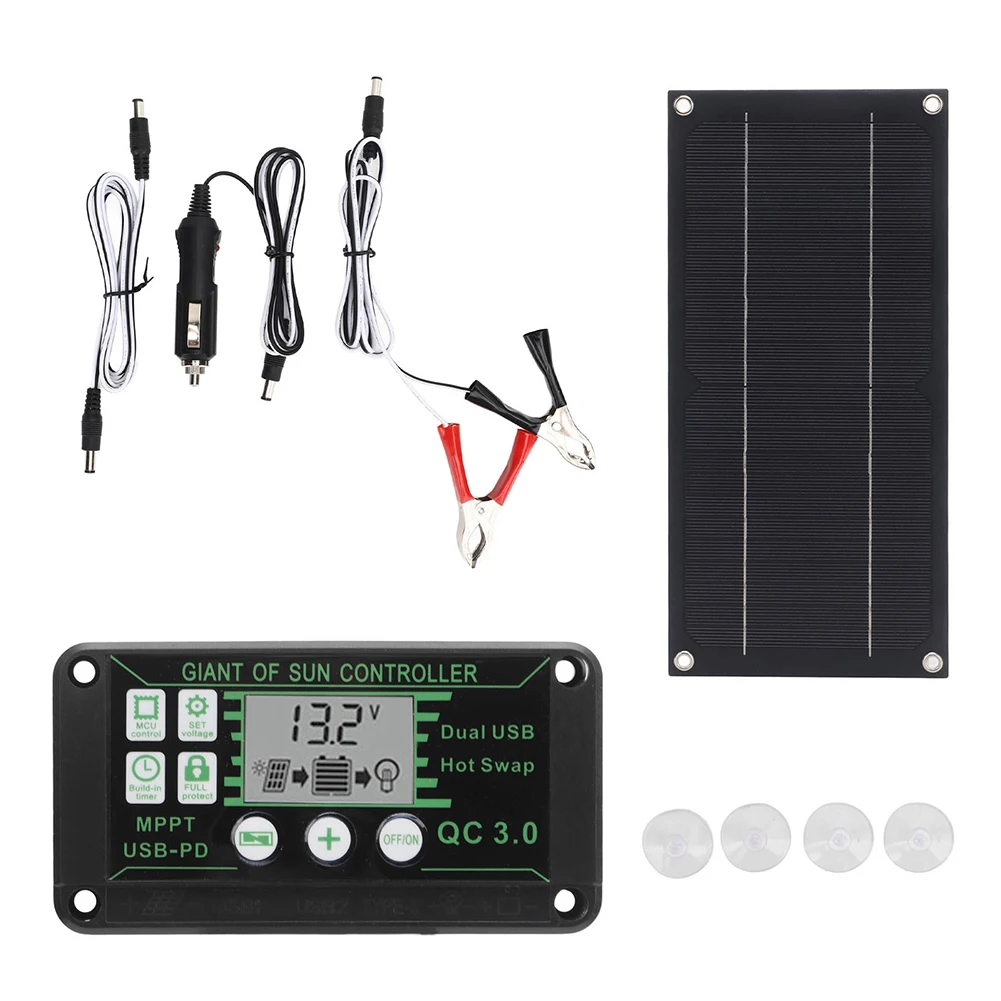 

Off-grid Power 600W Solar Kit Solar Panel For Camping Charge Controller Monocrystalline Panel High Conversion Efficiency