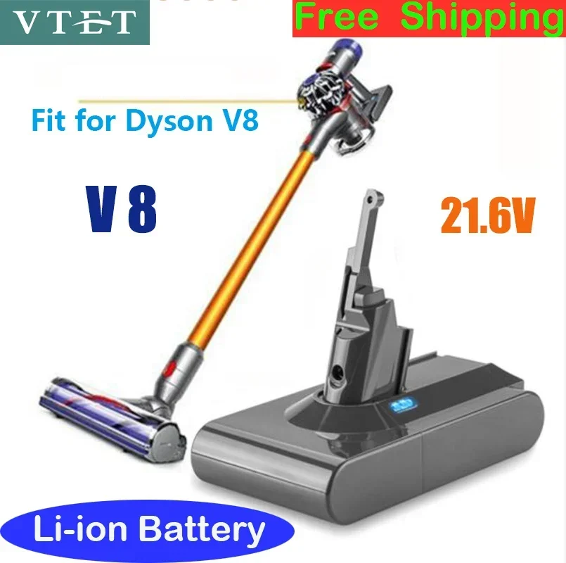

Сменный аккумулятор Dyson V8, 21,6 в, 38000 мАч, для пылесоса Dyson V8