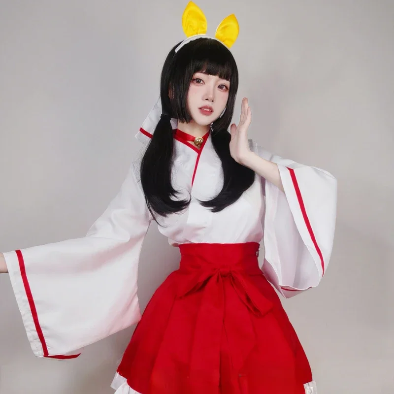 Robe Kimono Japonaise Lolita pour Femme, Costume de Cosplay Anime, Robe de ixd'Halloween, Spectacle d'Animation, Amour en Direct