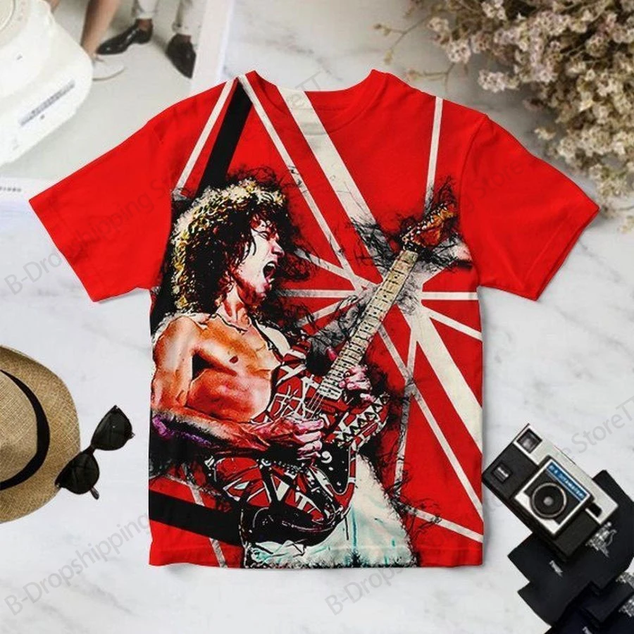 2026 New Rock Band Van Halen 3D Print T-shirt Men Women Fashion Hip Hop Short Sleeve Tops Tees Mens clothing graphic t shirt men