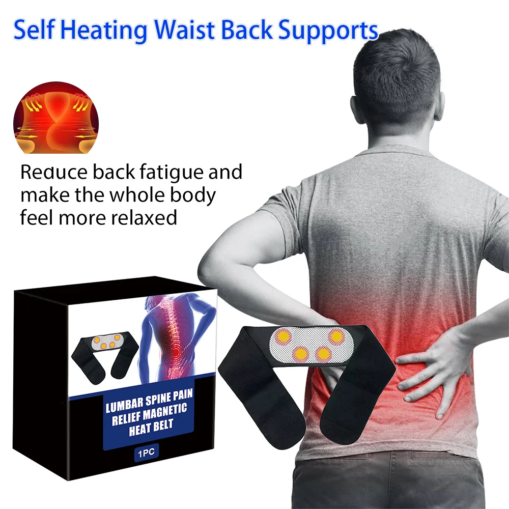 Self Heating Waist Brace Adjustable Waist Lower Back Supports Belts Magnetic Therapy Lumbar Brace Back Waist Support Belt Band